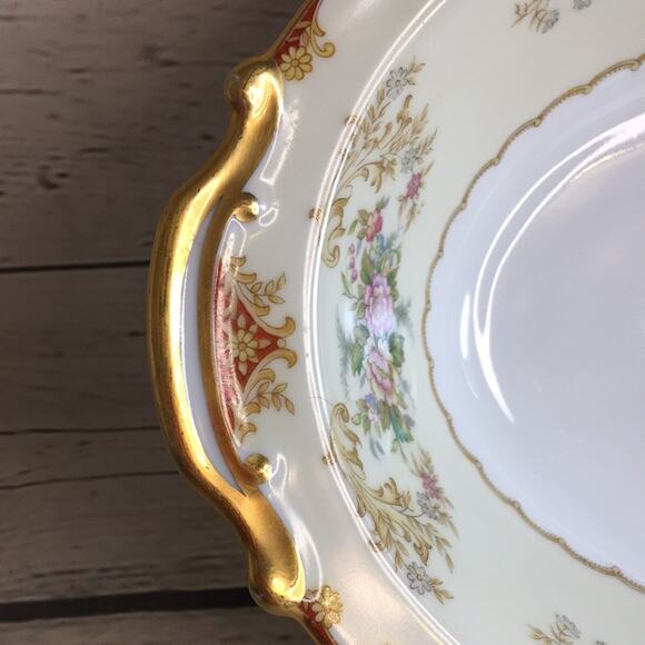 Vintage NORITAKE China 10 1/2" Oval Porcelain Vegetable Bowl Cardinal Gold Trim - Picture 2 of 10